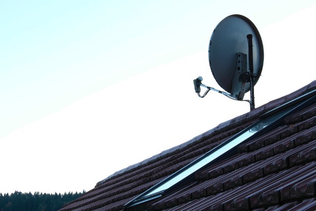 A close-up image of a tv satellite
